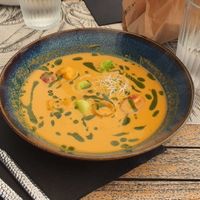 Cold tomato soup at Café Saint-Jean in Avignon