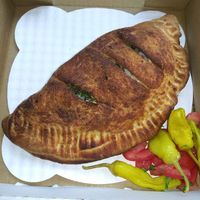 Vegan calzone-needed a little more sauce, but very good at Portofino in Edmonds