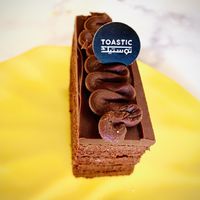 Vegan chocolate cake. It’s delish! at Toastic Bakery in Riyadh
