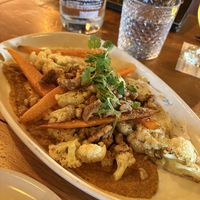 Roasted cauliflower & carrots with vegan curry coconut yogurt   at Hardware in Aurora