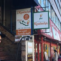 Signs at Plus Kombucha in Nagoya