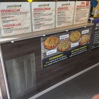 Vegan menu at Pizzeria Gammlia in Umea