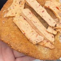 We had sundried tomate cashew cheese😄  at Mekitsa and Coffee - Мекица и Кафе in Sofia