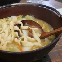 The huge soup  at Hoto Fudo in Fujikawaguchiko