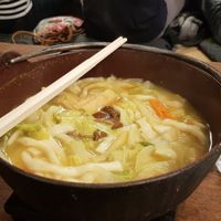 Hoto noodles - one pot is probably enough for two people at Hoto Fudo in Fujikawaguchiko