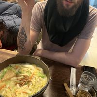 Meat broth soup looked exactly the same as vegan :( at Hoto Fudo in Fujikawaguchiko