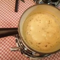 Vegan fondue at Walliser Keller in Zurich