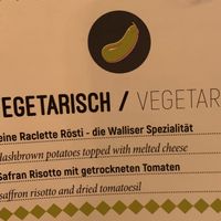 Vegetarian options at Walliser Keller in Zurich