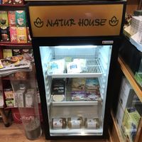 Vegan fridge items  at Terra de Salut in Barcelona