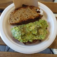 Avocado on toast. Vegan butter on toast at ecologyst in Whistler
