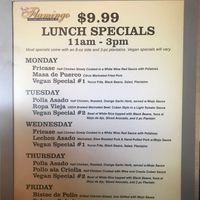 Menu  at Flamingo Palms in Rancho Cucamonga