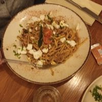 Pasta mit Kürbispesto und veg. Feta (saisonal) at Oscar Natural Good Food & Bar in Koblenz