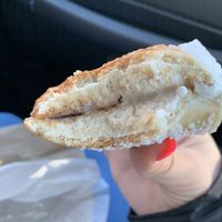 Barely any cream cheese on the bagel at all. at Higbie Bagels in West Islip
