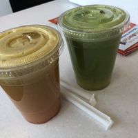 2 green monster  at Juice Box Cafe in Westbury
