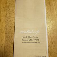 Address & number at The Mindful Cafe in Ramsey