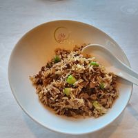 Plant based beef fried rice at Disneyland - Crystal Lotus in Outlying Islands