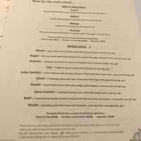 Menu page two at Cinnamon Lounge and Dining in Keynsham