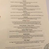 Menu page three  at Cinnamon Lounge and Dining in Keynsham