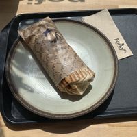 Kebab wrap with authentically seasoned seitan with sage and satureja sauce. LOVED IT.   at Forky's - Milady Horákové in Prague
