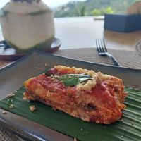 Eggplant Parmigiano (vegan cheese) at Halapua by Kapuhala in Koh Samui