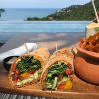 mediterranean wrap at Halapua by Kapuhala in Koh Samui