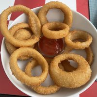 Onion rings at Fabio's Roadstop in Armacao De Pera