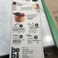 Menu at Pizza Me in Brasilia