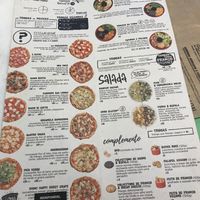 Menu at Pizza Me in Brasilia