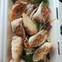 Spring rolls at Hanami Sushi in Budapest