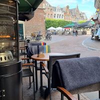 Petrol heaters in the middle of Summer. It was 20°!! 😔 at New Vegas in Haarlem