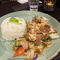 Rendang was licht pittig en goed van smaak   at New Vegas in Haarlem