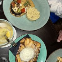 Celeriac steak with fries and truffle sauce   at New Vegas in Haarlem