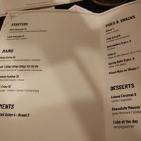 Menu at New Vegas in Haarlem