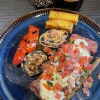 3D printed steak with polenta and chimichurri emulsion   at New Vegas in Haarlem