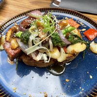 Sandwich with morning glory sauce and „meat“ - soooo tasty  at New Vegas in Haarlem