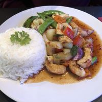 Spicy (very!) “shrimps”, vegan at New Vegas in Haarlem