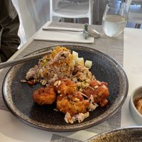 Vegan Korean fried chicken - spicy, sweet, perfect.  at Sepial's Kitchen in Western Cape