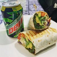 Avocado and falafel wrap  at Pondok in Bournemouth