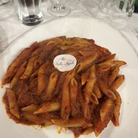 Penne with tomato sauce and chili  at Bella Napoli in Bergamo