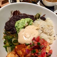 Fajita bowl with tofu—apparently their most popular dish at Tocaya Modern Mexican - Fashion Square in Scottsdale