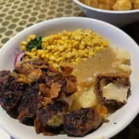 Up close crispy tofu goodness  at Sputnik in Denver