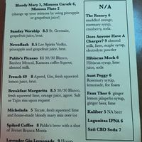 Menu 3  at Sputnik in Denver