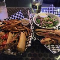 Vegan philly and cuban w/vegan dipping sauces/dressings at Sputnik in Denver