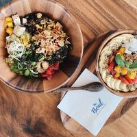 Vegan poke bowl with tofu is so good ! at Hosay Bowl in Phuket