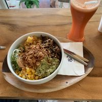 Buddha Bowl and fruit juice nr 5  at Hosay Bowl in Phuket