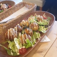 Takoyaki at Tsumugu Cafe in Tokyo