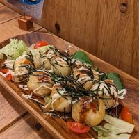 Takoyaki at Tsumugu Cafe in Tokyo
