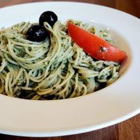 Chwinamul genovese pasta at This World is a Playground - 이 세계는 놀이터예요 in Seoul