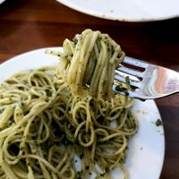 Chwinamul genovese pasta - close-up at This World is a Playground - 이 세계는 놀이터예요 in Seoul