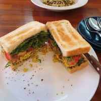 Scrambled tofu sandwich at This World is a Playground - 이 세계는 놀이터예요 in Seoul